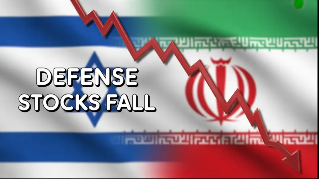 defense stocks fall after israel iran ceasefire hindi